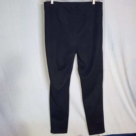 Simply Vera Vera Wang Black Poly Span Velvet Soft Stretch Dress Legging Size XL - Picture 10 of 16